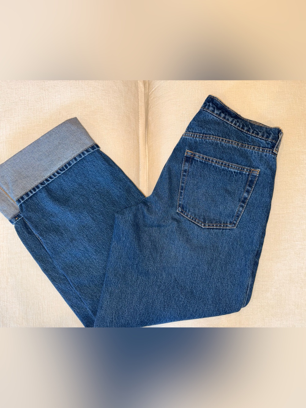 Universal Thread Women's Wide Leg Dark Blue Denim Jeans
